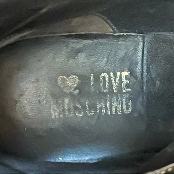 Love Moschino Love brown leather high boots - Picture 12 of 15